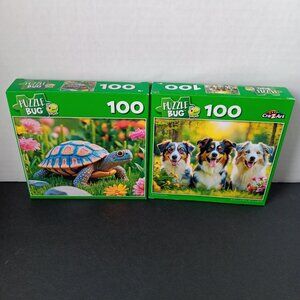 Bundle of (2) 100 Piece Puzzle Bug Jig Saw Puzzles